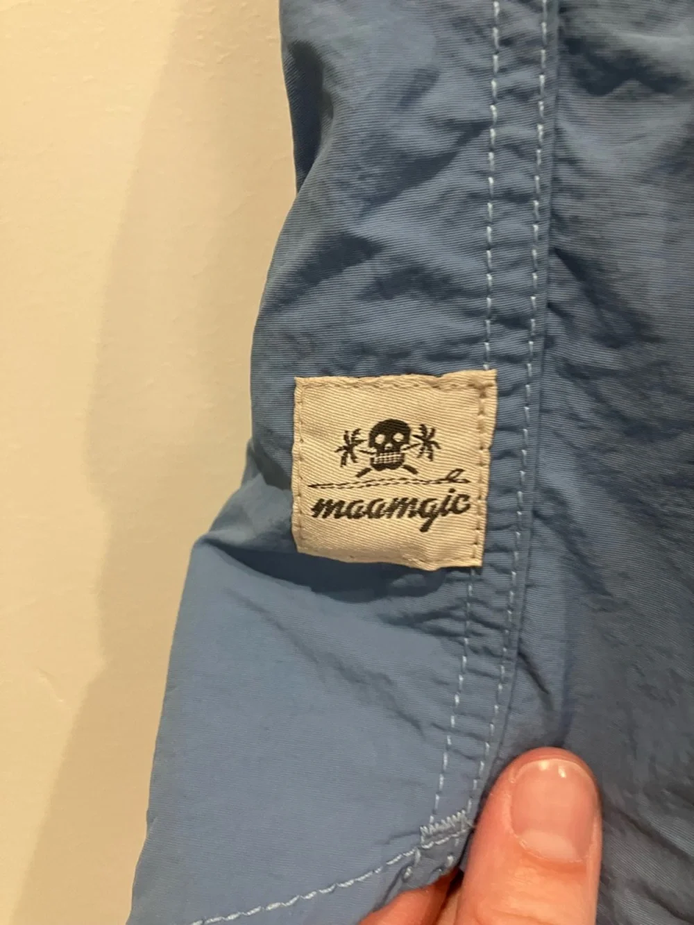 Maamgic Men's Light Blue Swim Trunks with Drawstring